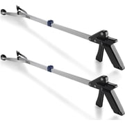 MEDca Reacher Grabber Tool 2-P/K Grabber Reaching Aids Picker Upper Tool Aluminum and Plastic - Black