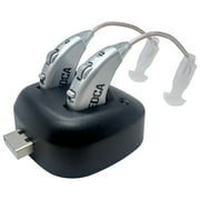 MEDca Rechargeable Compact Digital Hearing Amplifier with 1 Pair, Multicolor