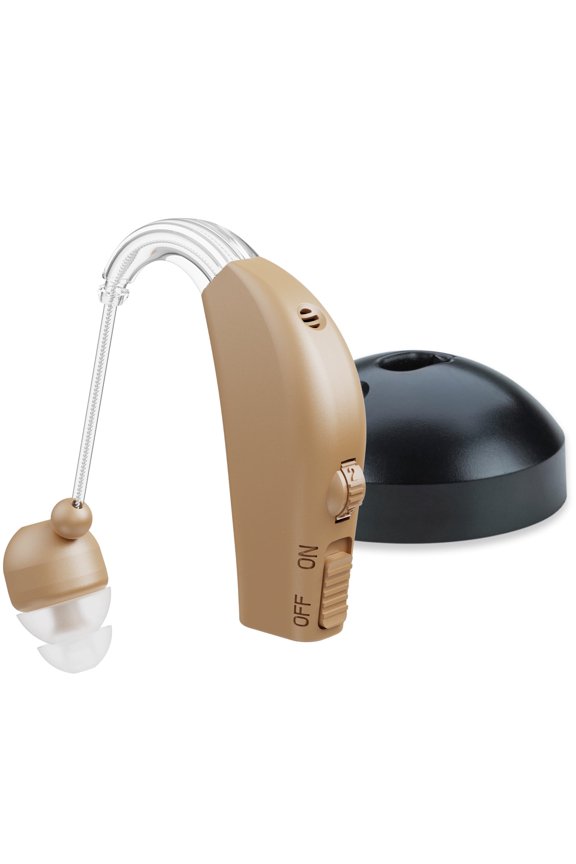 Rechargeable Ear Hearing Amplifier Behind the Ear, Beige Color