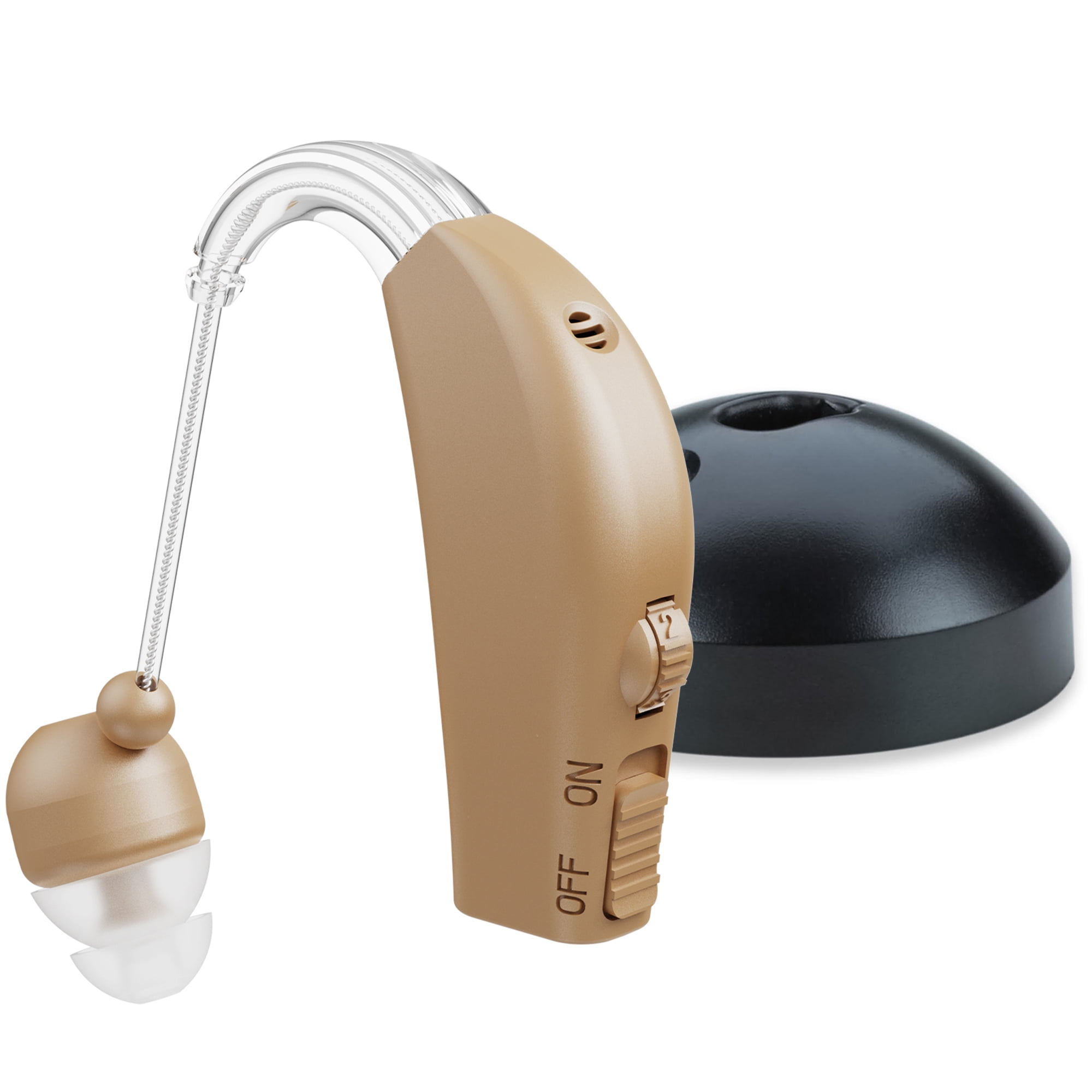 MEDca Rechargeable Ear Hearing Amplifier Behind the Ear, Beige Color ...