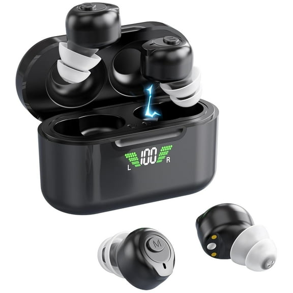 MEDca Rechargeable Personal Sound Hearing Amplifiers Pair, Bluetooth for Adults - Black