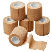 ضمادات ملفوفة متماسكة ذاتية اللصق من MEDCA مقاس 2 بوصة x 5 ياردات، عبوة مكونة من 6 قطع