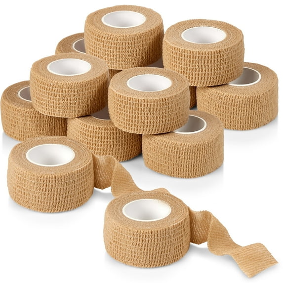 MEDca Self Adhesive Bandages - 1" x 5 Yards per Roll - 12 Pack - Wrist/Ankle