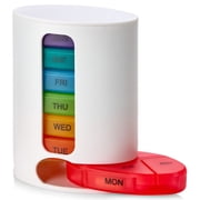 MEDca Weekly Pill Case, 7 Stackable Compartments, 4-Times Daily, White