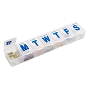 MEDca 7-Day Extra Large Plastic Pill Organizer, Weekly Pill Planner, Frosted