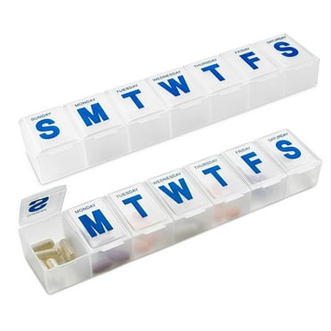 MEDca Weekly Pill Organizer 7-Day Pill Planner Extra Large 2pk - Plastic