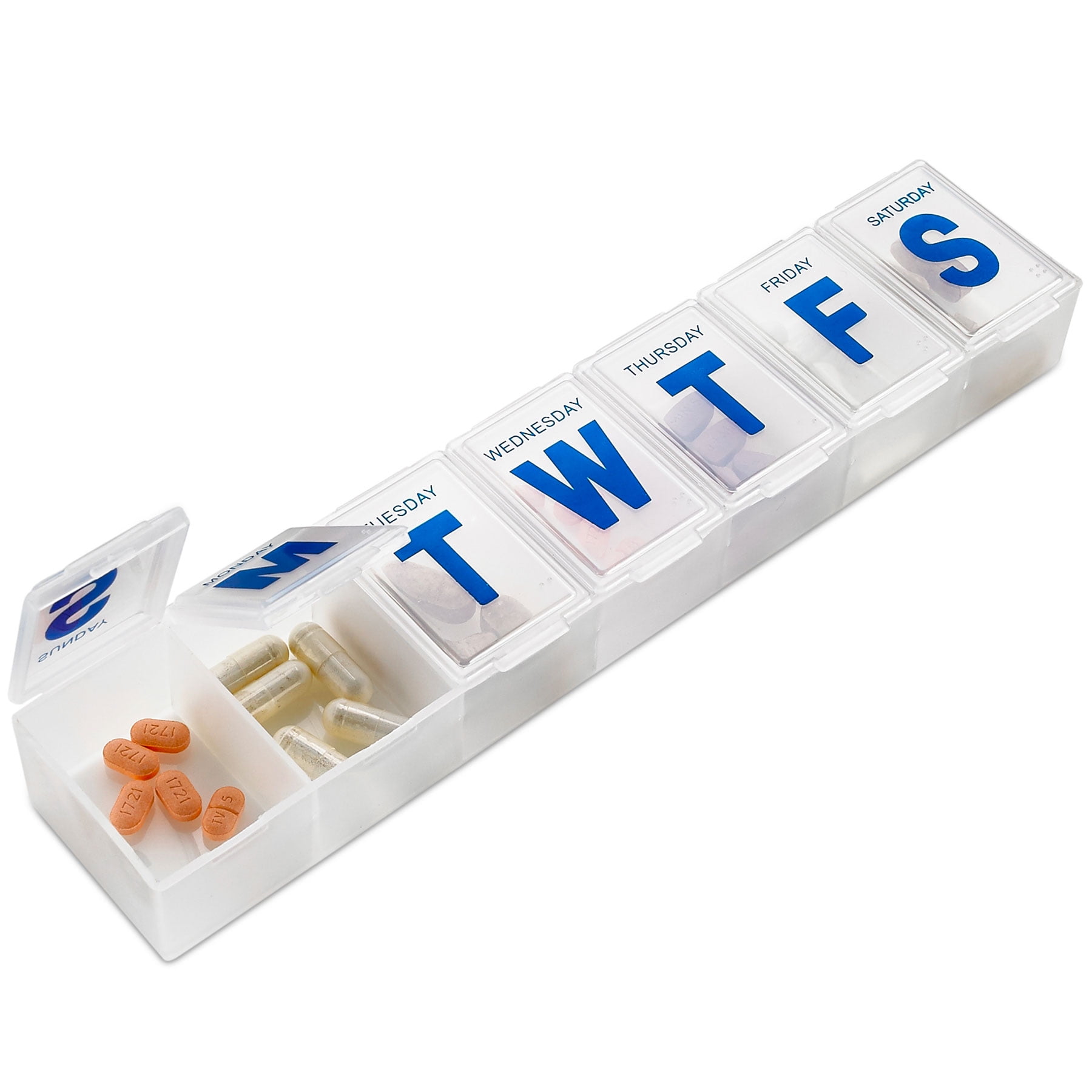 MEDca Weekly Pill Organizer - Extra Large Pill, Medicine, Vitamin Planner