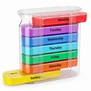 MEDca Weekly Pill Organizer, Four Times-a-Day, Multicolor