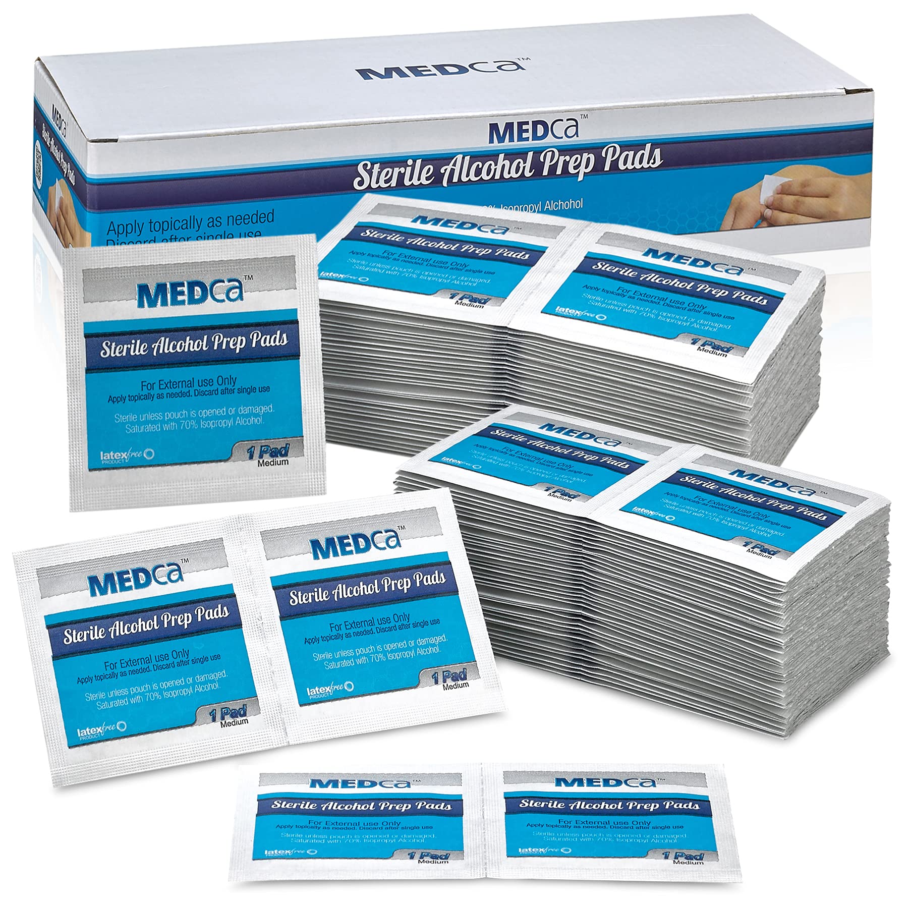 BD Alcohol Swabs 2 Boxes of 100 | Alcohol Prep Pads | Alcohol Swabs