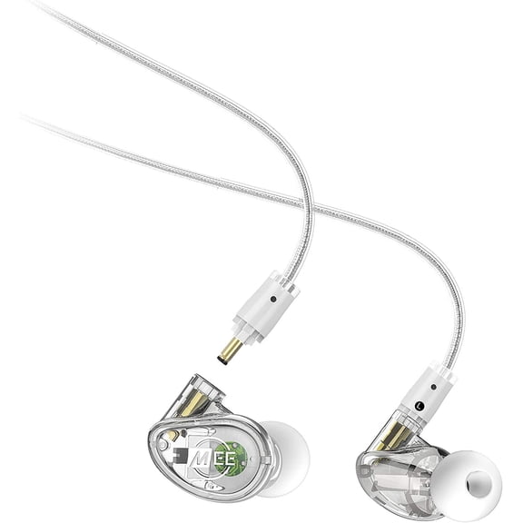 MEE Professional MX2 PRO Dual-Driver Musicians in Ear Monitor Headphones with Subwoofer for Drummers