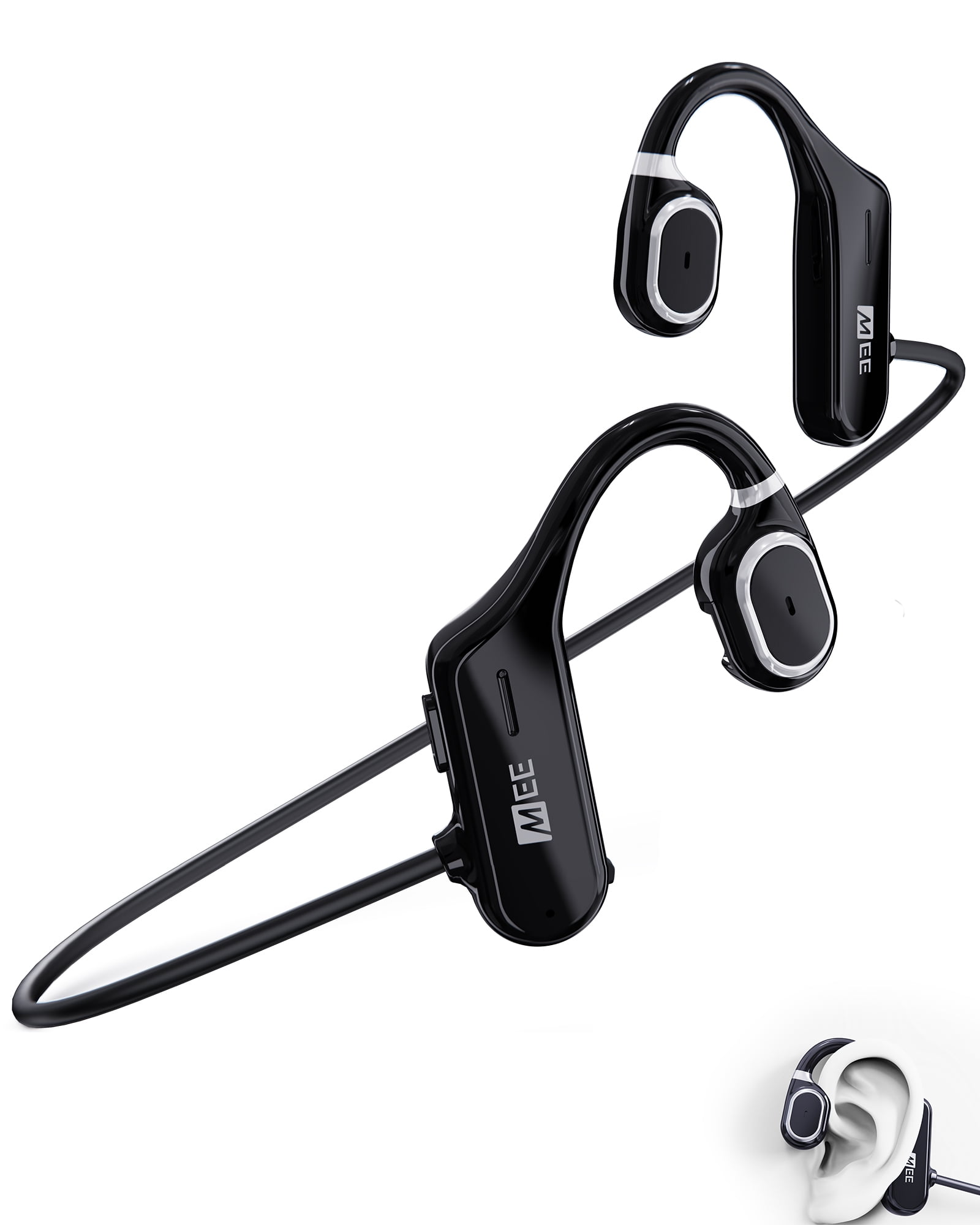MEE audio AirHooks Open Ear Headphones Headset Non Isolating