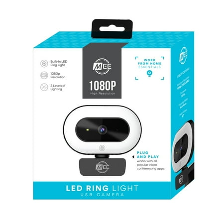 MEE audio - 1920 x 1080 Live Webcam with LED Ring Light