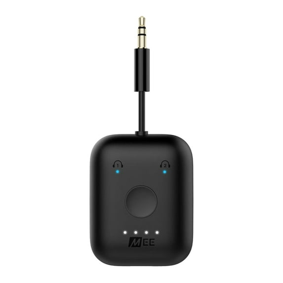 MEE audio Connect Air In-Flight Bluetooth Transmitter Adapter for AirPods / Other Headphones; 3.5mm AUX Jack (Black)