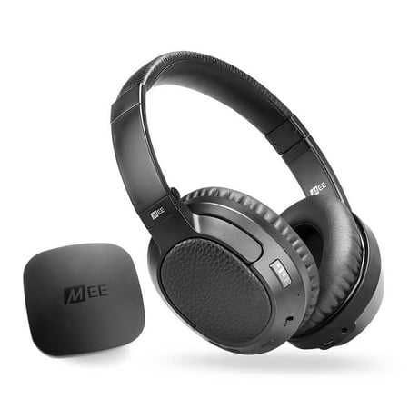 MEE audio - Connect T1CMA Wireless TV Headphone System with Over-the-Ear Headphones and Bluetooth Audio Transmitter - Black