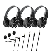 MEE audio KidJamz 3 Safe Listening Headset for Kids with 2 Cables - Includes Boom Microphone 3-Pack