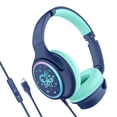 thumbnail image 1 of MEE audio KidJamz KJ65U Over-Ear USB-C Kids Headphones w/ LED Lights, Volume Limiter for iPhone & Other Type C Devices (Blue), 1 of 10