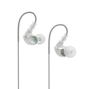 MEE audio M6 Sport IPX5 Sweat & Water Resistant In Ear Earbud with Carrying Case & Shirt Clip, Clear