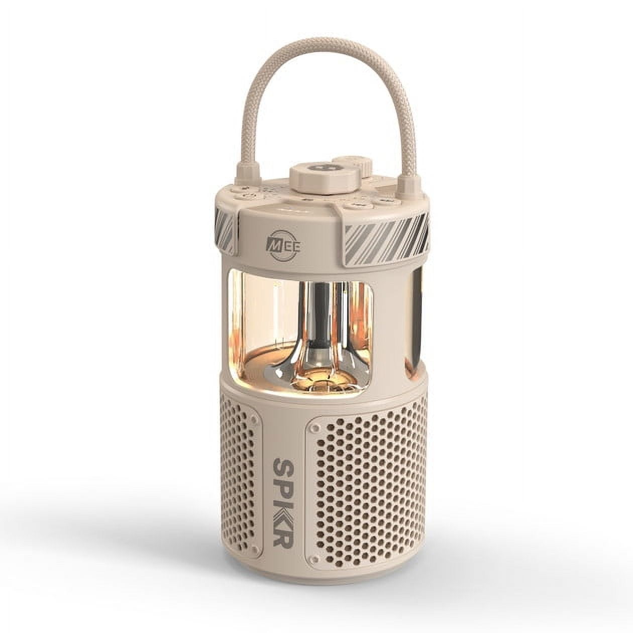 MEE audio lightSPKR Bluetooth Wireless Speaker + Camping Lantern, IPX6 Water Resistant (Desert Sand)
