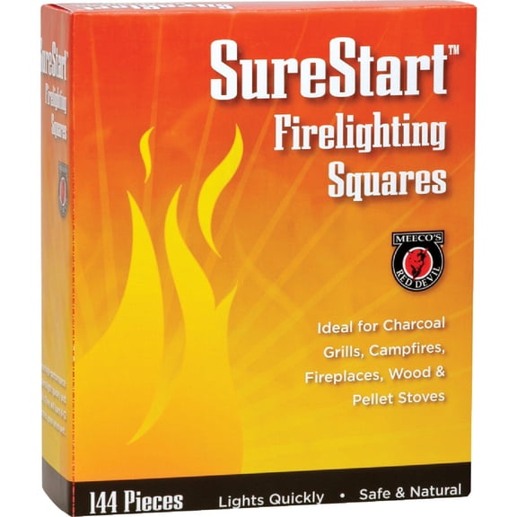 MEECO'S RED DEVIL SureStart Fire Starter Squares 2 — Residential Use, Standard Application