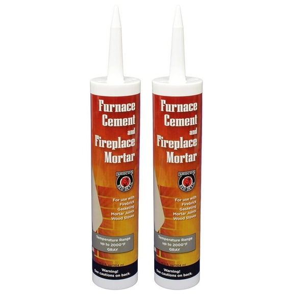 MEECO'S RED DEVIL Furnace Cement and Fireplace Mortar - Multi-Purpose - 2 Pack, 10.3 oz