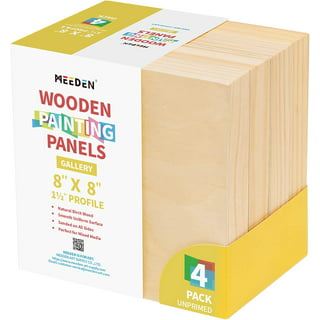 Set of 8 Unfinished Wood Canvas Boards for Painting, Wooden Panels