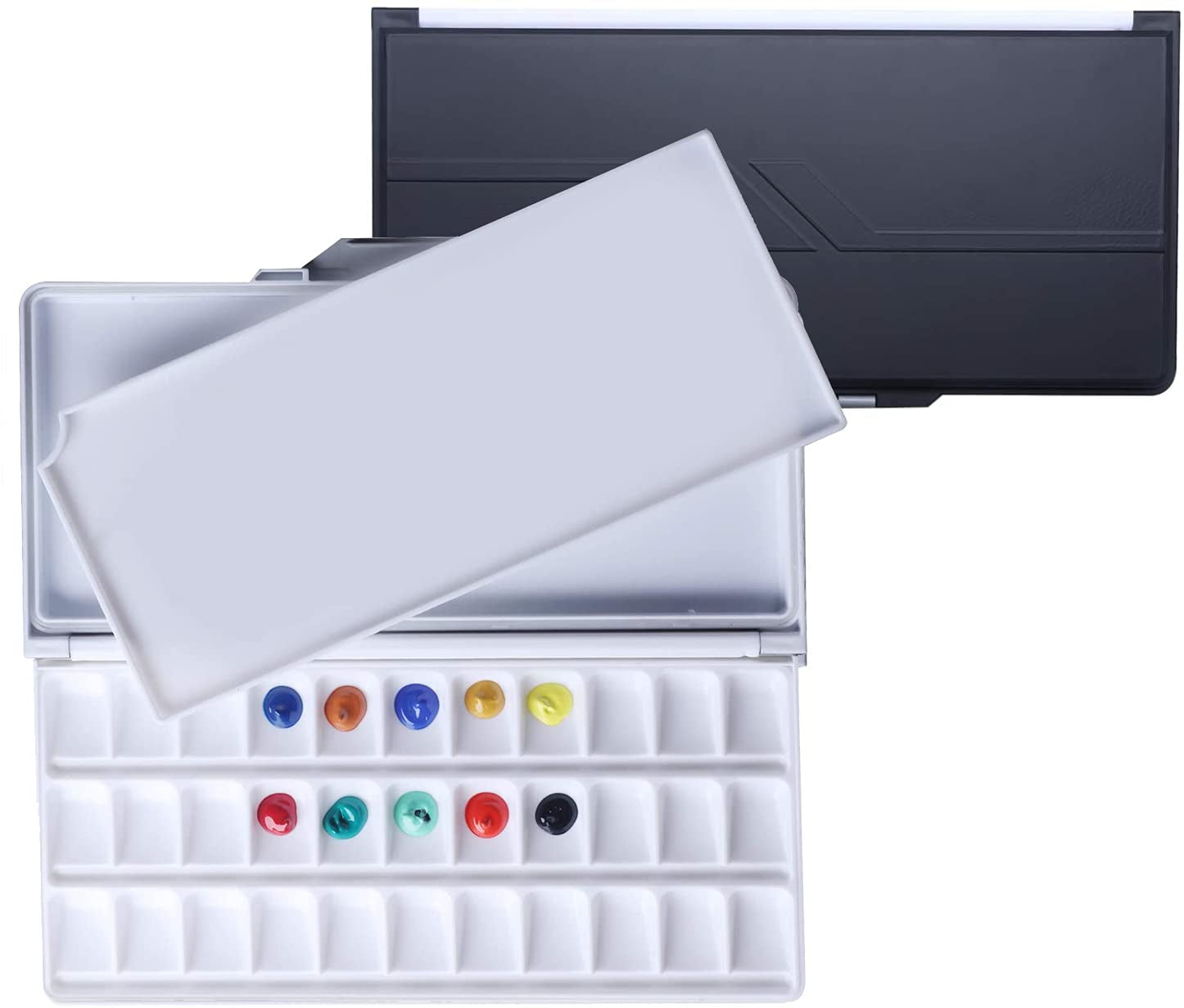 MEEDEN Airtight Watercolor Palette, 33 Wells Paint Palette with Lid