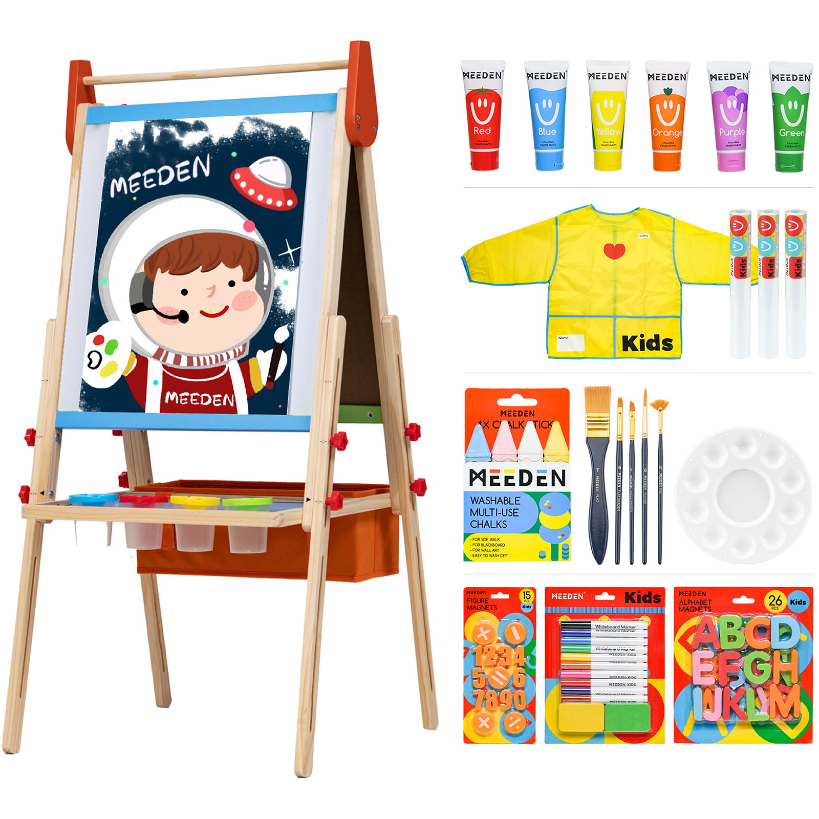 Double-sided Adjustable Standing Drawing Painting Kids Wooden Easel –  Number59 Shop
