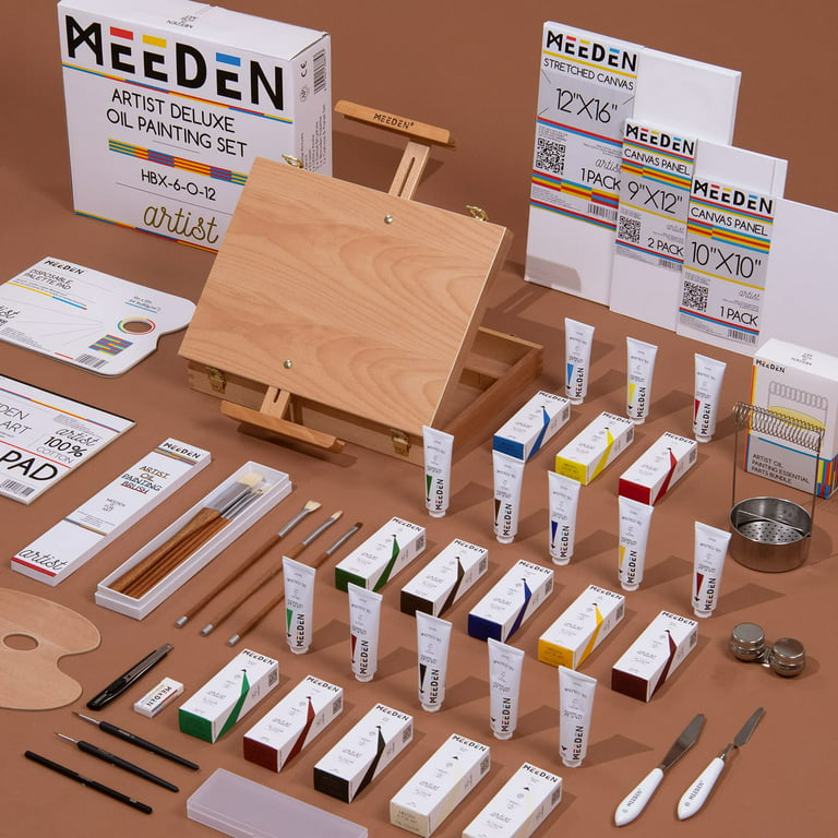 MEEDEN Artist Oil Painting Set with Sketch Box Easel, Art Painting  Supplies, Oil Painting Kit for Adults, Artists, Beginners 