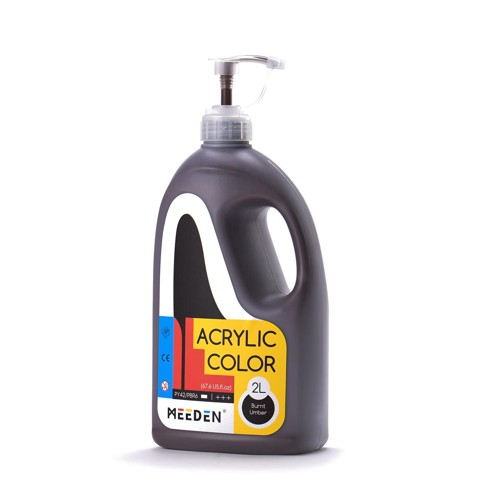 MEEDEN Burnt Umber Acrylic Paint, Heavy Body Acrylic Paint 1/2 Gallon