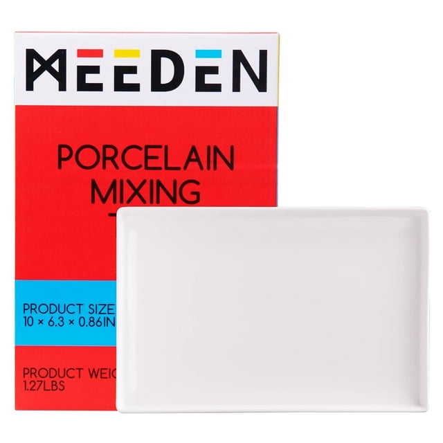 MEEDEN Ceramic Tray Palette, Ceramic Artist Paint Palette, Porcelain