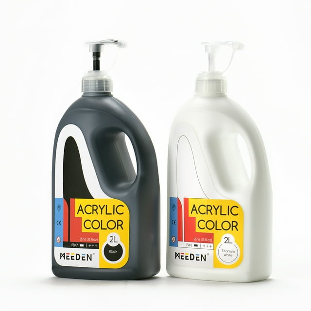 MEEDEN Heavy Body NonToxic Acrylic Paint, Pourable, Half Gallon