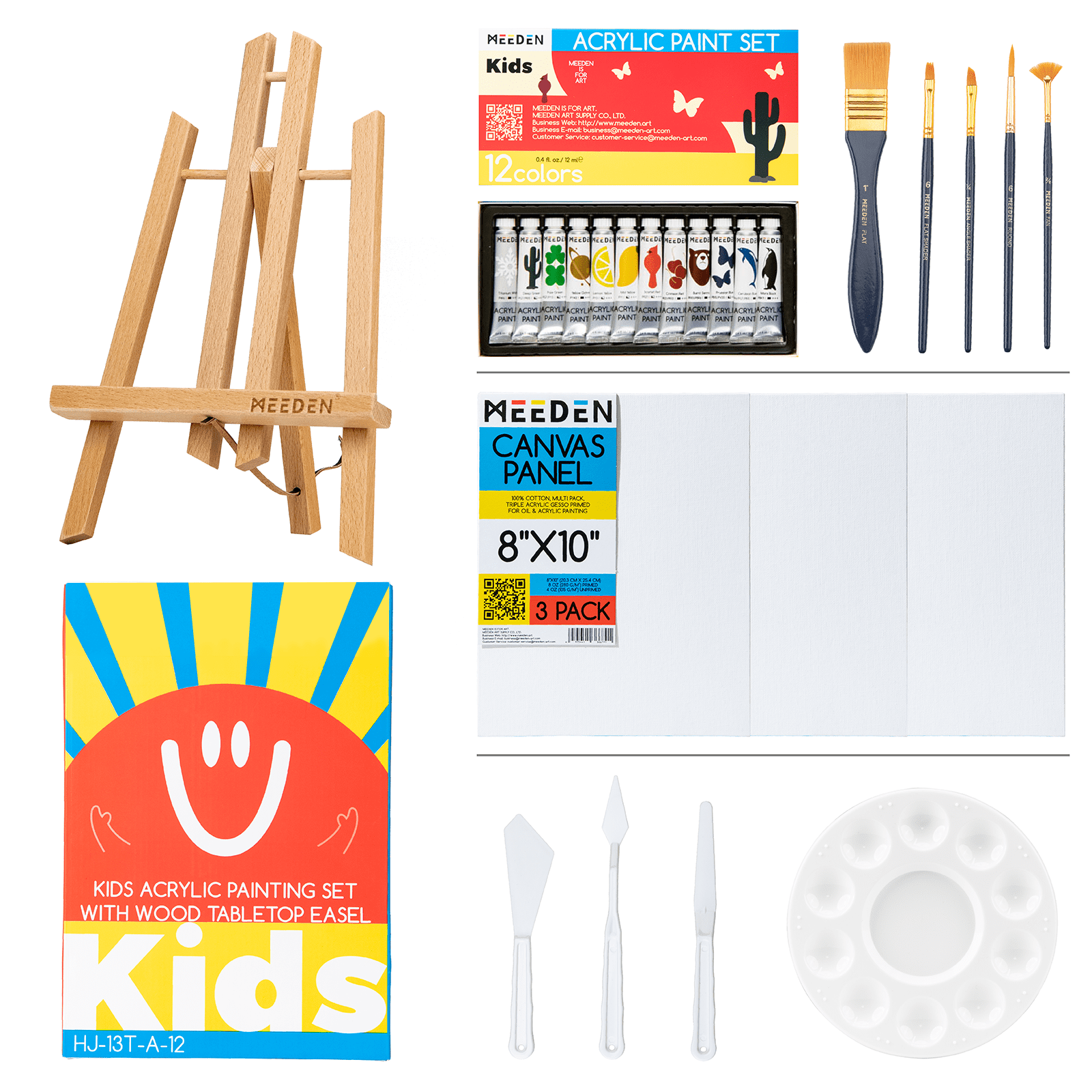 MEEDEN Acrylic Painting Kit, 72-Piece Acrylic Paint Set