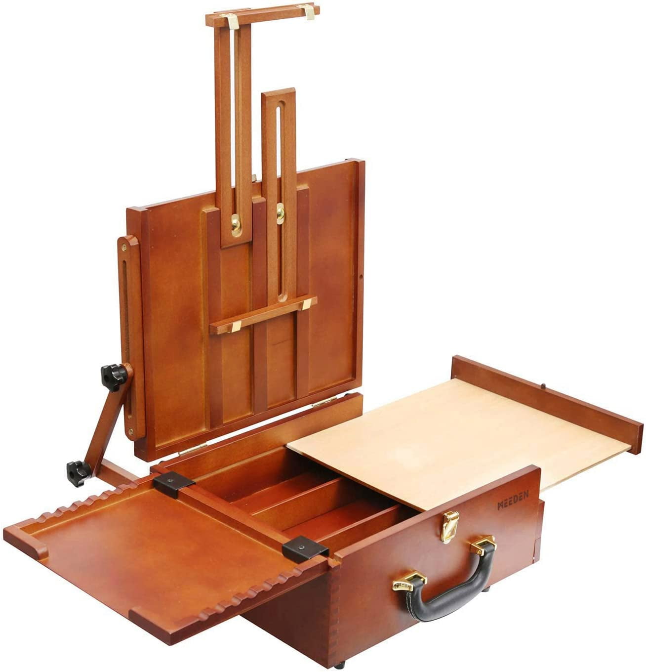 MEEDEN Pochade Box, Plein Air Artist Pochade Box, Outdoor Travel Easel