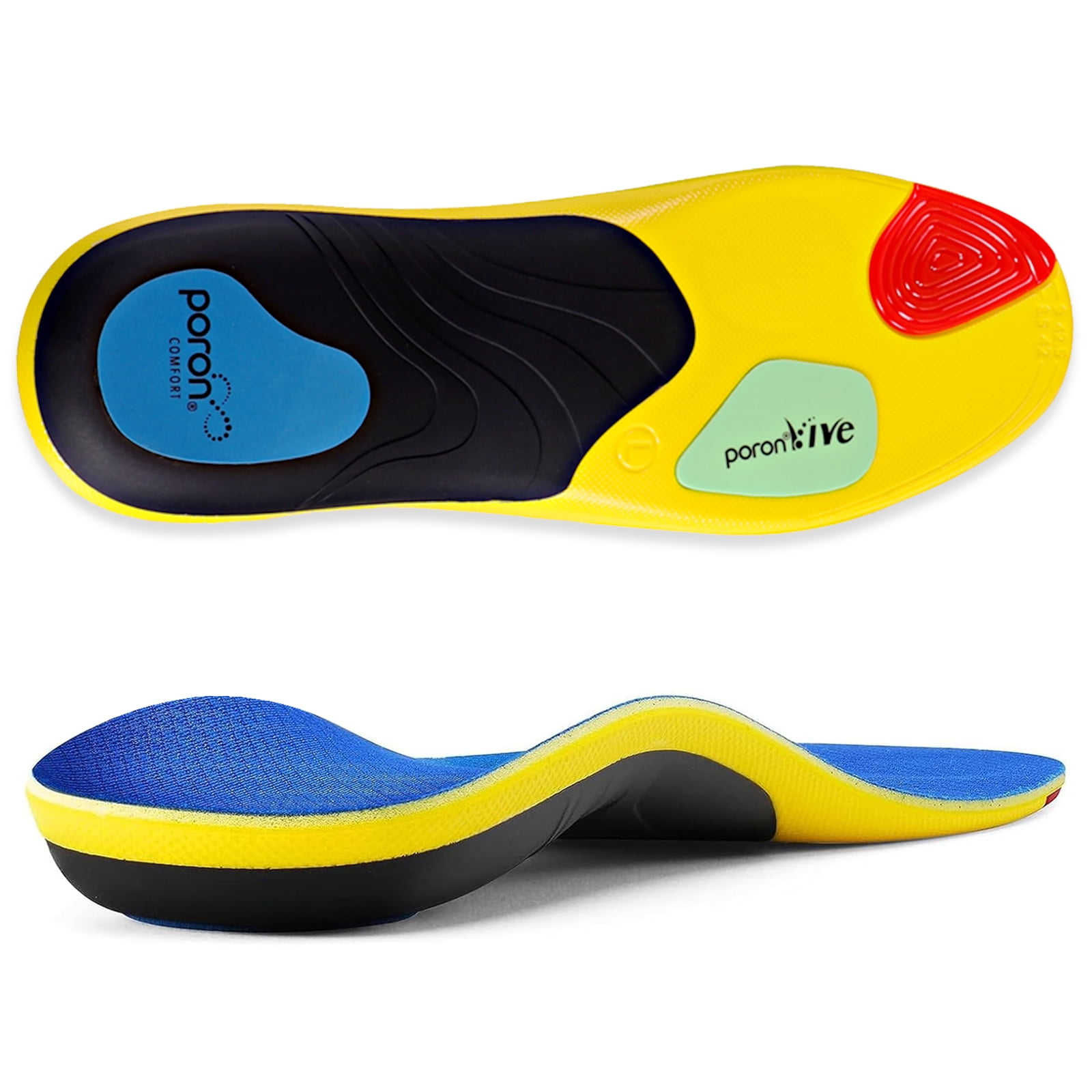 MEEJOY Plantar Fasciitis Insoles, Heavy Duty Arch Support Insoles Shoe Inserts for Men and Women