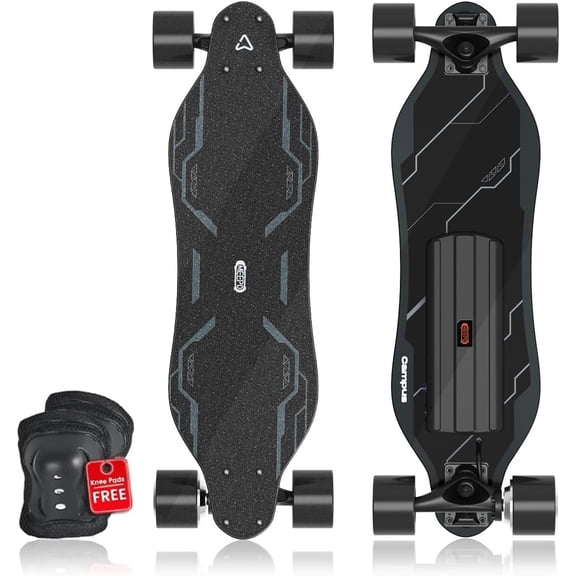 MEEPO Campus Electric Skateboard with Remote, 26.7 in Compact 7-Ply Maple E-Skateboard, Up to 16 MPH, 810 Mile Range, 4 Speed Modes, Smooth Braking, Carry Handle, for Teens & Beginners