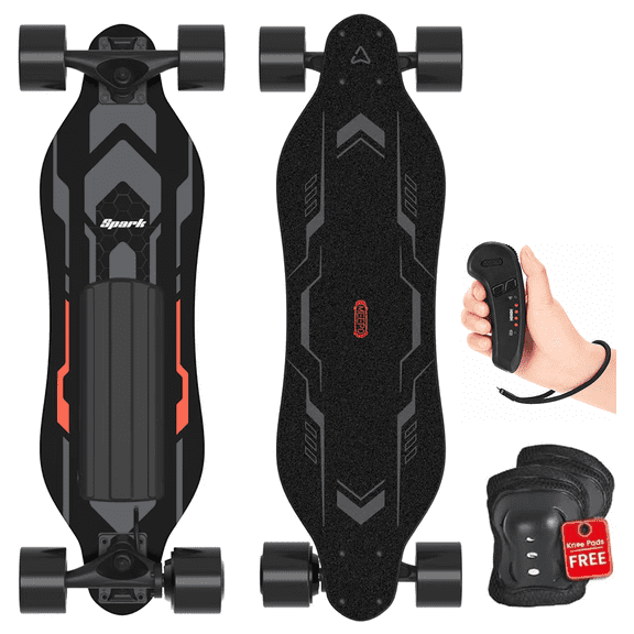 MEEPO Campus Spark 26.7" Electric Skateboard with Wireless Remote, Compact 7-Ply Maple E-Skateboard, Up to 16 MPH, 8–10 Mile Range, 4 Ride Modes, Smooth Brake, for Teen Riders & Beginners