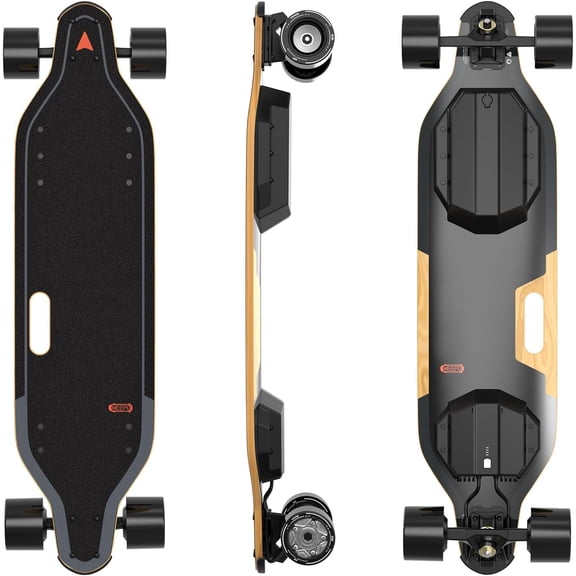 MEEPO V5 Dual-Motor Electric Skateboard with Remote, Up to 29 MPH Top Speed, 11-Mile Range, 4 Speed Modes, Smooth Braking, Easy-Carry Handle Deck for Adults & Teens