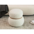 thumbnail image 1 of MEETAKING Small Round Foot Stool, Teddy Fabric Footrest Ottoman Stool with Non-Skid Legs, Modern Footstools Step for Couch, Desk, Office, Living Room (Beige), 1 of 8