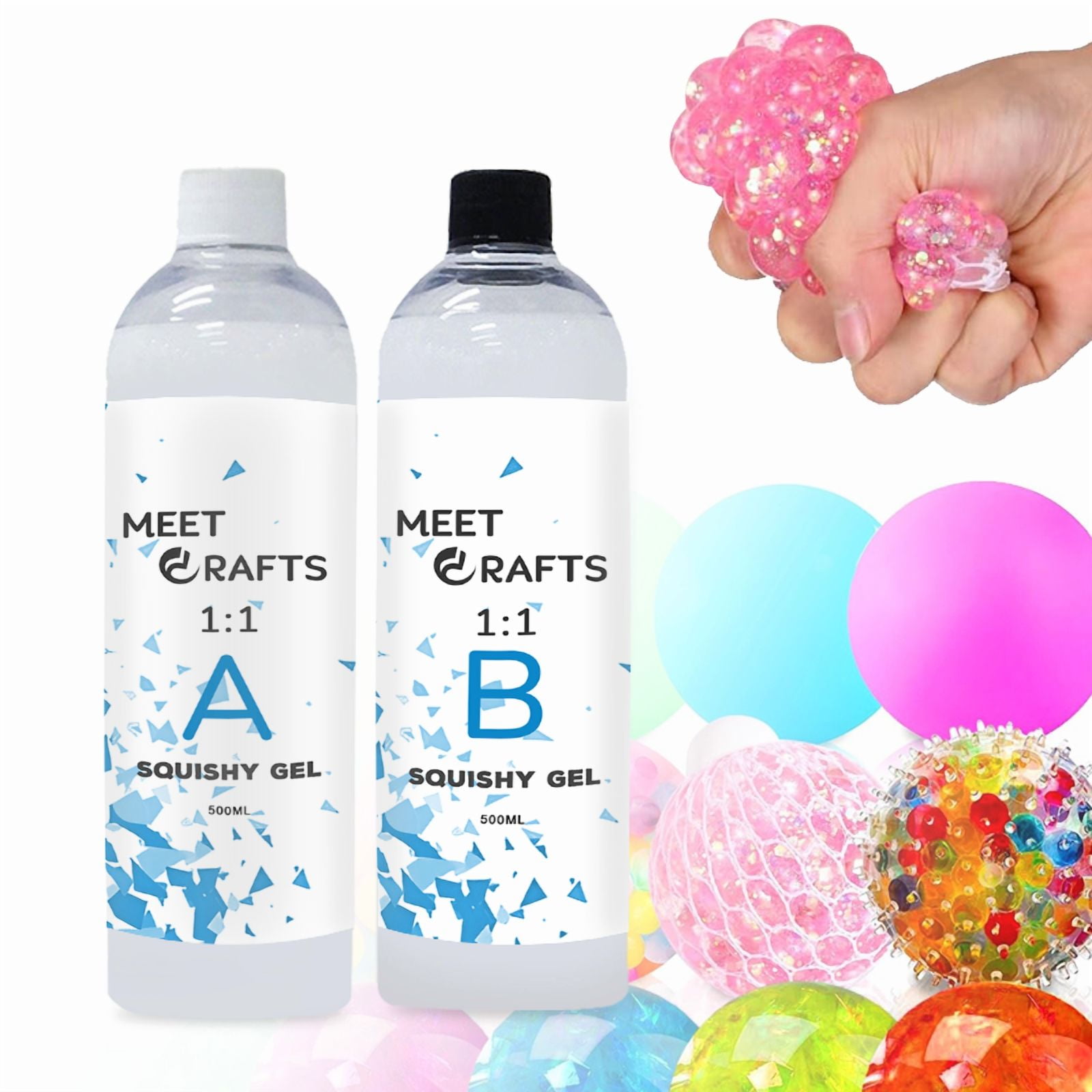 MEETCRAFTS 1:1 Liquid Silicone Mold Making Kit for Casting 3D Food Molds, Resin Mould-32 oz