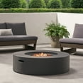 thumbnail image 1 of MEETFAV 39" Lightweight Concrete Propane Fire Pit for Patio, Garden, Backyard, Round, 50,000 BTU, Dark Gray (Tank Cover not Included), 1 of 7