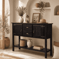 thumbnail image 1 of MEETFAV Kitchen Sideboard Storage Buffet Cabinet with 2 Drawers & 4 Doors Adjustable Shelves for Dining Room, Living Room, Espresso, 1 of 2