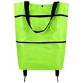thumbnail image 1 of MEETSWEET Foldable Lightweight Shopping Cart with Wheels for Groceries, Green, 1 of 7