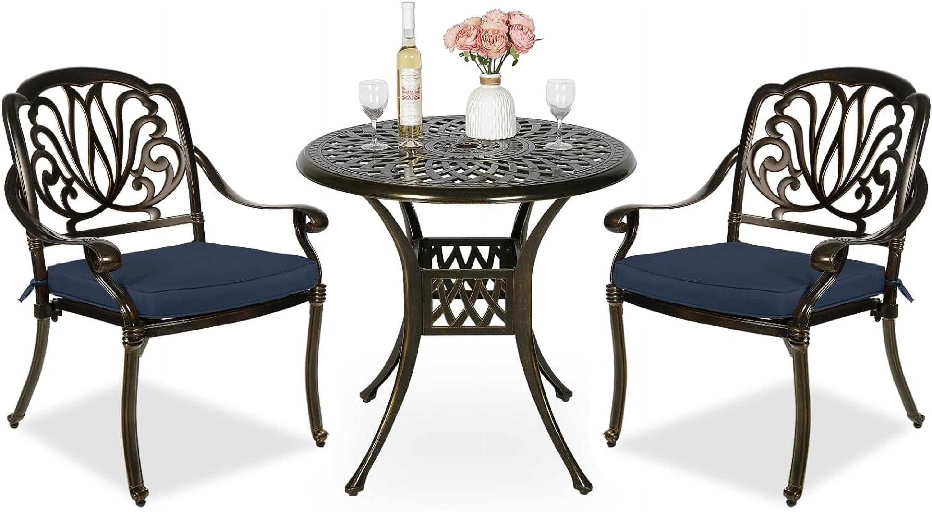 Costway 2 Pcs Outdoor Garden Chairs Stackable All Weather Cast | Seychelles