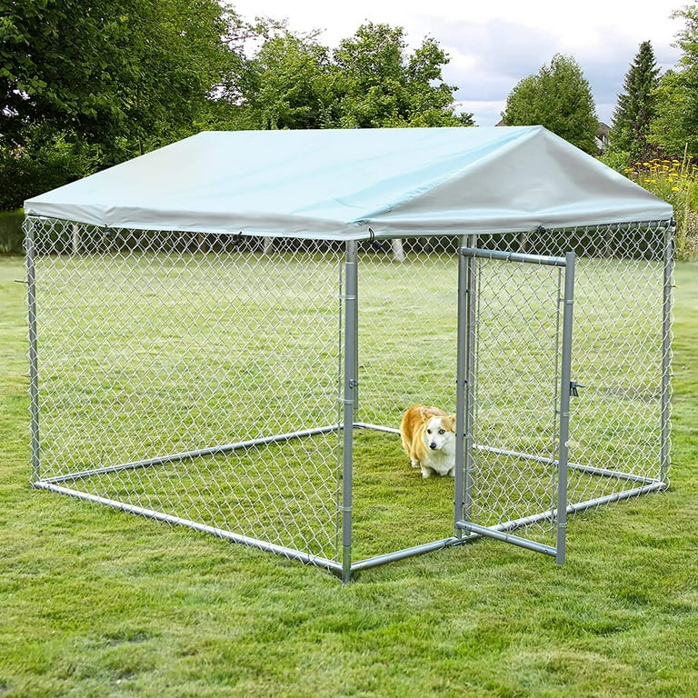 MEETWARM Outdoor Dog Kennel with Waterproof UV-Resistant Roof
