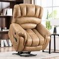 thumbnail image 1 of MEETWARM Large Power Lift Electric Recliner Chair with Massage and Heat, Overstuffed Wide Recliner for Elderly Big People, Heavy Duty Recliners with 2 Remote Controls, USB Ports, 2 Side Pockets(Sand), 1 of 8