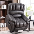 thumbnail image 1 of MEETWARM Large Power Lift Electric Recliner Chair with Massage and Heat, Overstuffed Wide Recliner for Elderly Big People, Heavy Duty Recliners with 2 Remote Controls, USB Ports, 2 Side Pockets, Gray, 1 of 8