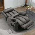 thumbnail image 1 of MEETWARM Oversized Dual Motor Lay Flat Power Lift Recliner Chair for Big Elderly with Heat Massage, Large Sleeping Electric Recliner with Extended Footrest, Lumbar Pillow, USB & Type-C Ports, Gray, 1 of 8