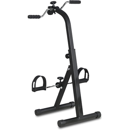 MEETWARM Pedal Exerciser - Hand Arm Leg & Knee Recovery Cycle Medical Peddler - Fitness Rehab Equipment Machine While Sitting for Seniors Elderly - Total Body Exercise Bike Pedals at Home