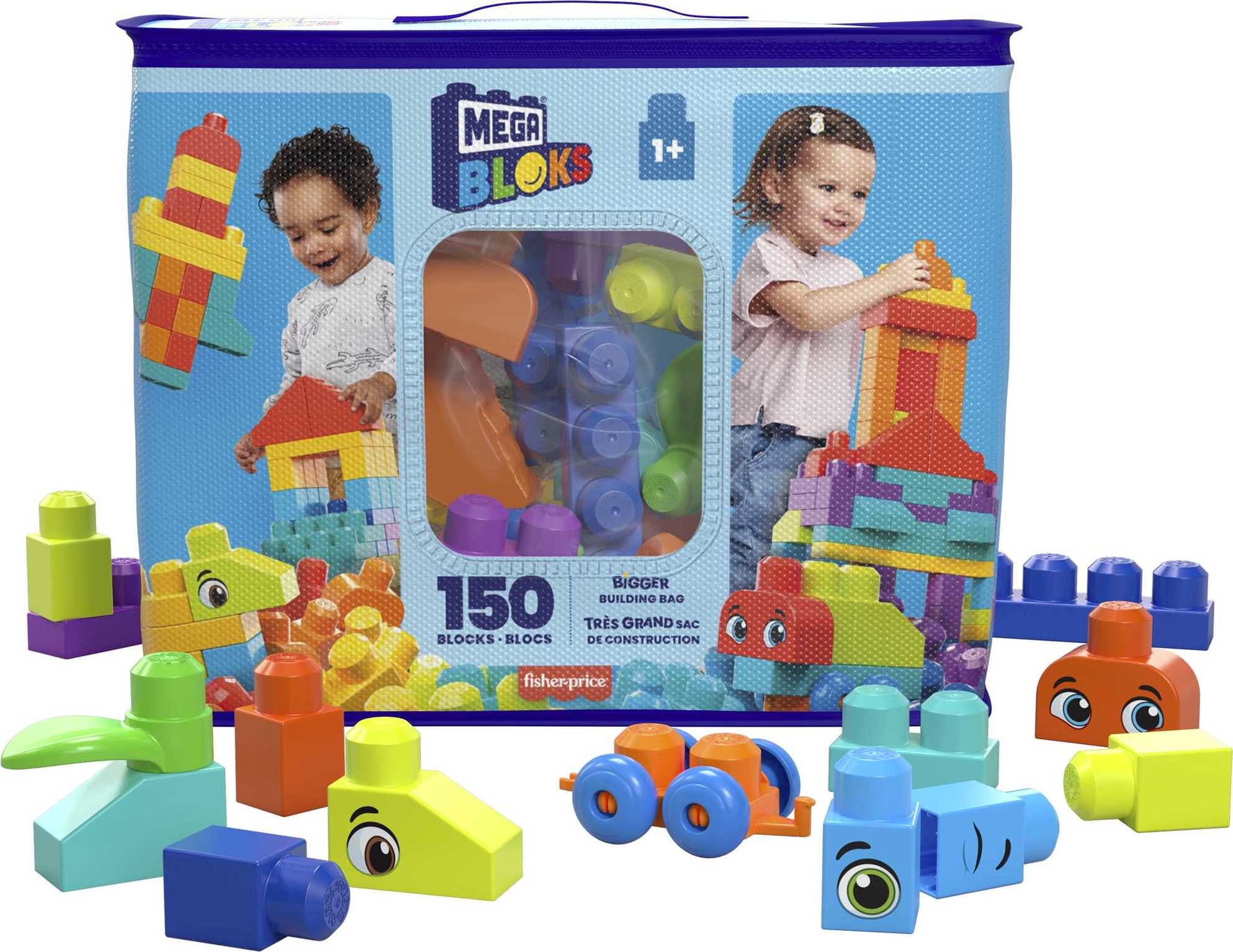 MEGA BLOKS Bigger Building Bag building set with 150 big building blocks