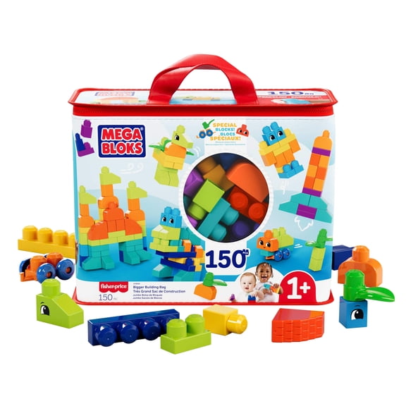 MEGA BLOKS Bigger Building Bag building set with 150 big building blocks